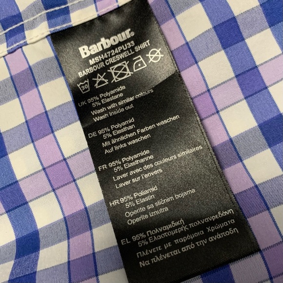 Barbour Shirt Mens L Check Plaid Creswell Tailored Fit Button Up Preppy Colorful - Picture 16 of 16